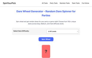 Dare Wheel Generator - Random Dare Spinner for Parties