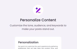 Customize your personal brand by defining your tone, writing style, and topics of interest. Spiry uses these preferences to generate LinkedIn posts that sound authentic and consistent with your unique voice.