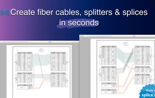 Main worksheet view of how fiber splice diagrams are made