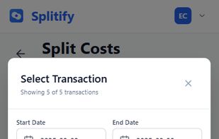 Connect your bank to easily find charges to split and enable bill tracking.