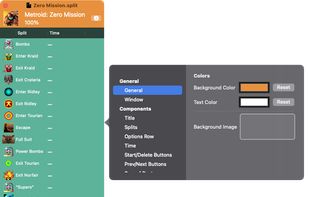 Run with splits, with custom colors