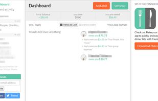Splitwise screenshot 1