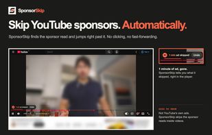 SponsorSkip skips the sponsor read in a YouTube video automatically.