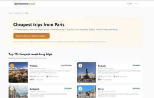 Spontaneous.travel screenshot 1