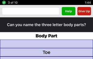 Sporcle screenshot 3