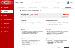 AI generates quick summaries of player progress.