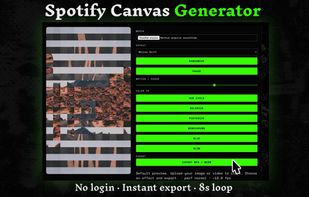 Spotify Canvas Generator Tool