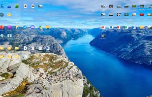 Put your desktop in order: icons live in translucent boxes that snap to a grid and never overlap.