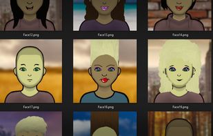Generation of avatars, generated with the demo assets that are included in the download