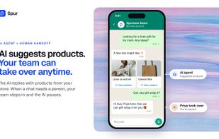 The AI agent recommends products in the chat