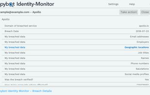 Spybot Identity Monitor Breach Details