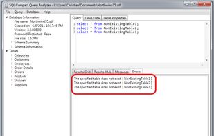 SQL Compact Query Analyzer screenshot 1