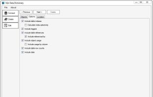SQL Data Dictionary screenshot 2