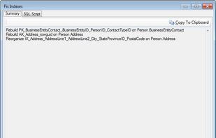 SQL Index Console screenshot 2