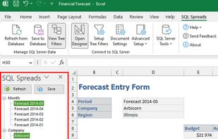 Features available: Tree Filters, Key Look-ups with drop down lists, automatic data validation and more.