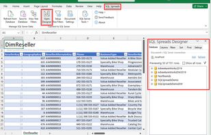 Quick to download, connect to your SQL Server DB and load your tables into Excel - ready to start editing.