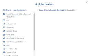SqlBak backup destinations
