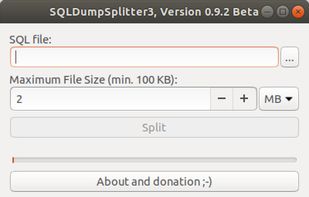 SQLDumpSplitter3 screenshot 1