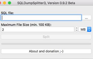 SQLDumpSplitter3 screenshot 1