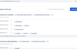 Squadcast Escalation policies page