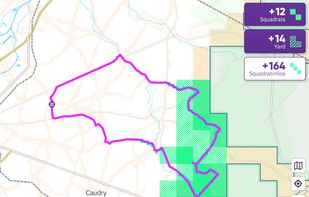 Squadrats: Squadrats are a mile by a mile squarish items on the map. Your mission is to go out and claim them.