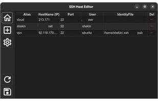 SSH Host Editor screenshot 1