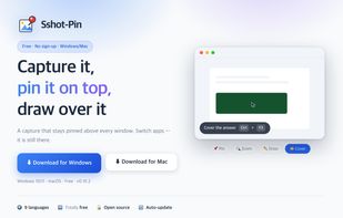 Free for Windows and macOS, no sign-up