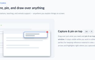 Capture a region and pin it on top of every window