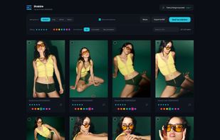 Online gallery view with filters, stars, color tags...