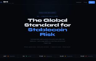 Stablecoin Health Index Homepage 