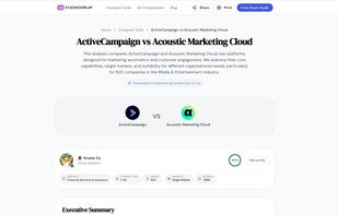 Generate tailored platform comparisons that clarify capability differences, organisational fit, and more confident selection decisions.