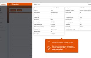 Get instant visibility into every lease, tenant, and expiry date—never miss an opportunity again.