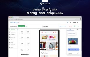 Customize every detail of the design using our drag-and-drop builder.