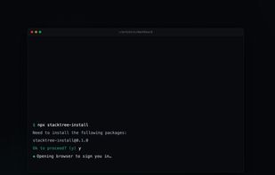 npx stacktree-install
