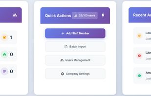 Staff Glance - Admin Dashboard