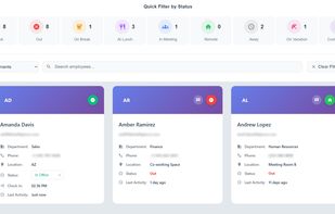 Staff Glance - Card View