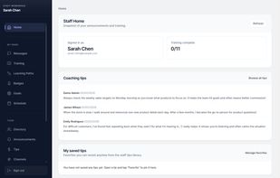 StaffHub manager dashboard
