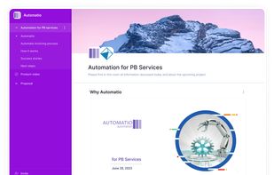 Customizable template for services provider