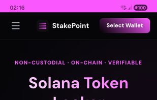 Token Locker Page