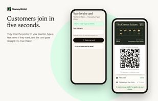 Customers join from the counter QR code