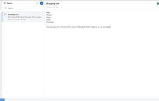 Plain text note on free version.