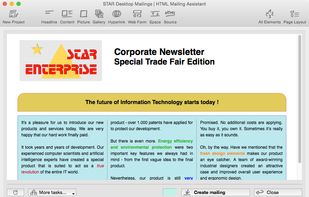 Build HTML newsletters without writing a single line of code, with live preview, drag & drop of pre-defined elements.