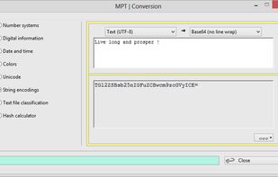 Conversion - unit conversions, hash calculator for strings and files