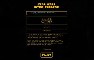 Star Wars Intro Creator Online screenshot 1