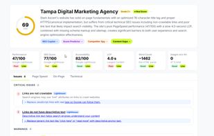 Audit being ran on website