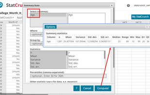 StatCrunch screenshot 1