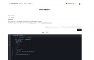 Create machines with the in-browser IDE or from your CI with the smply CLI