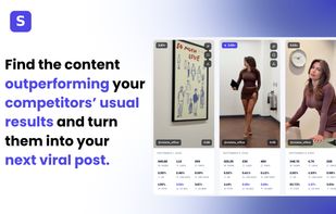 Statly shows Reels from the accounts you watch, each compared with its account's average and median