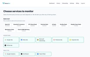 Uptime/Downtime StatusBird Dashboard
