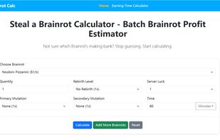 Steal a Brainrot Calculator - Batch Brainrot Profit Estimator